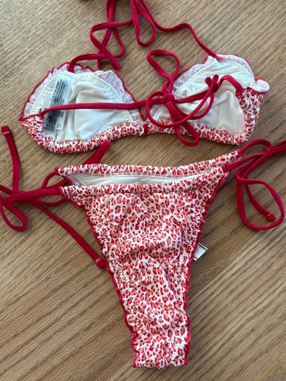 Frankie’s bikinis set red leopard